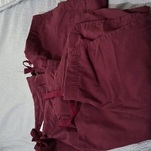 Burgundy Drawstring Pants/Scurbs
